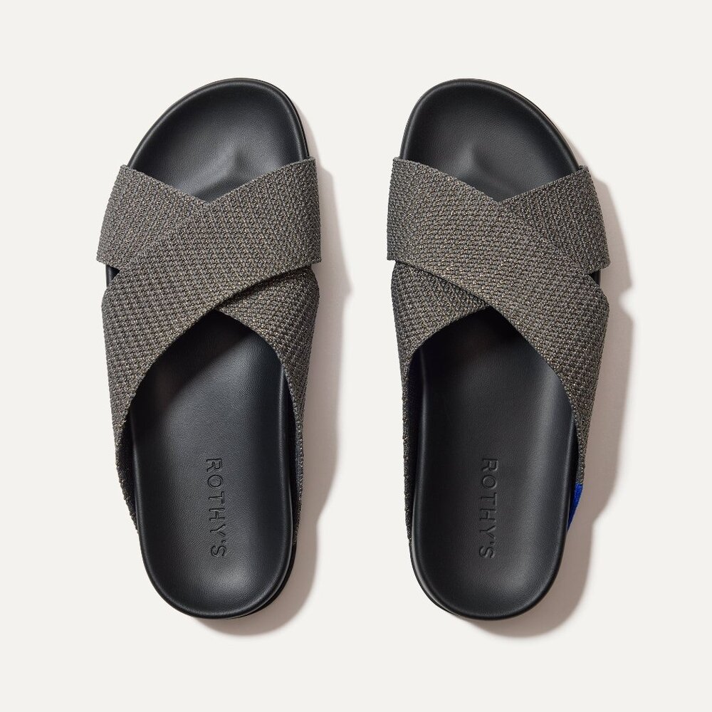Rothy's The Weekend Slide - Silver Sand Size 6.5